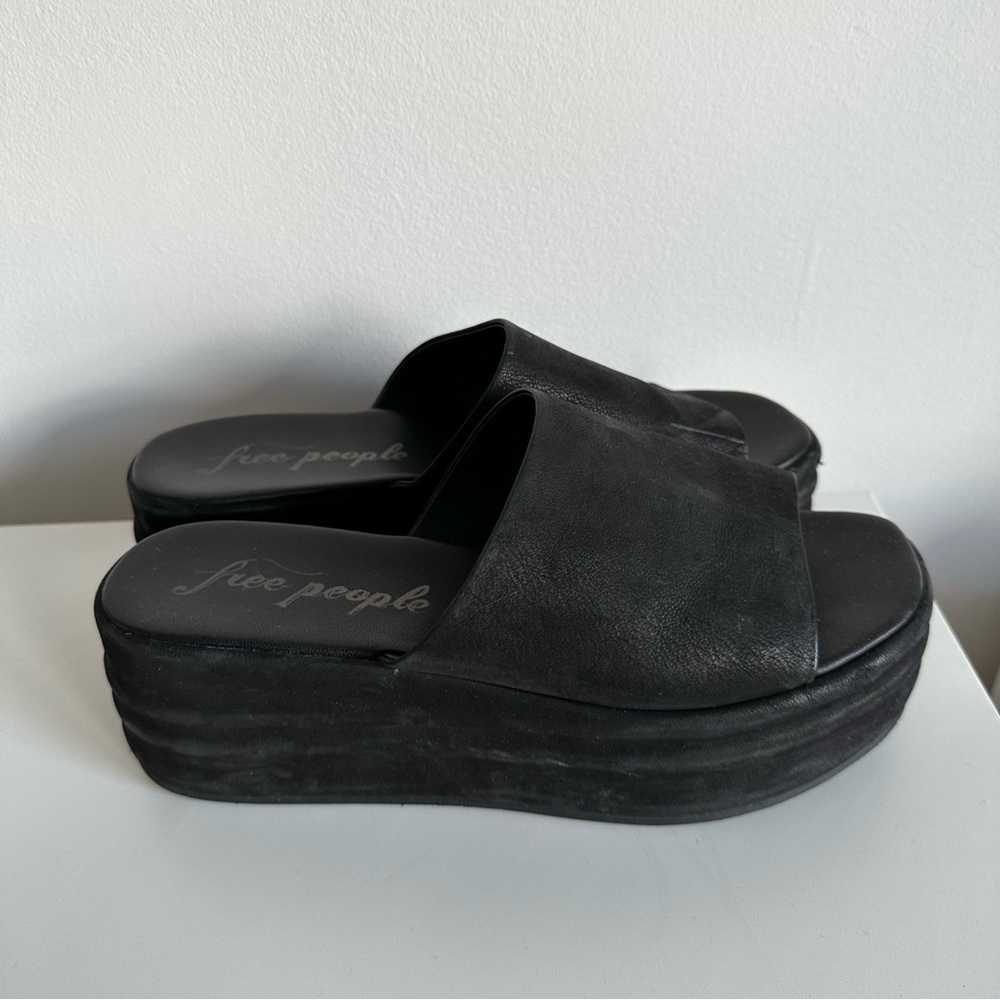 Free People Harbor Flatform Platform Leather Sandals